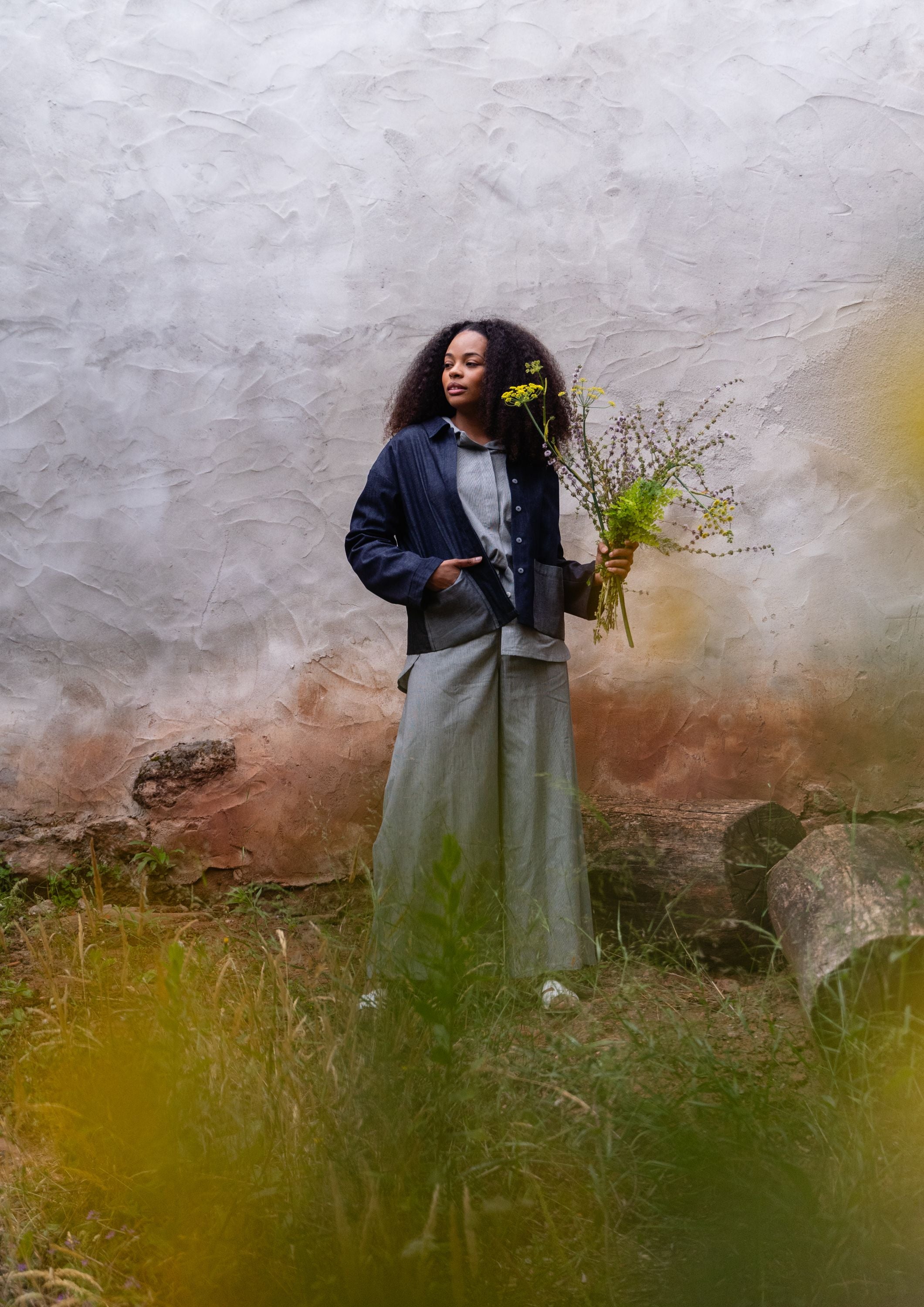 Denim Patchwork SHIRT JACKET