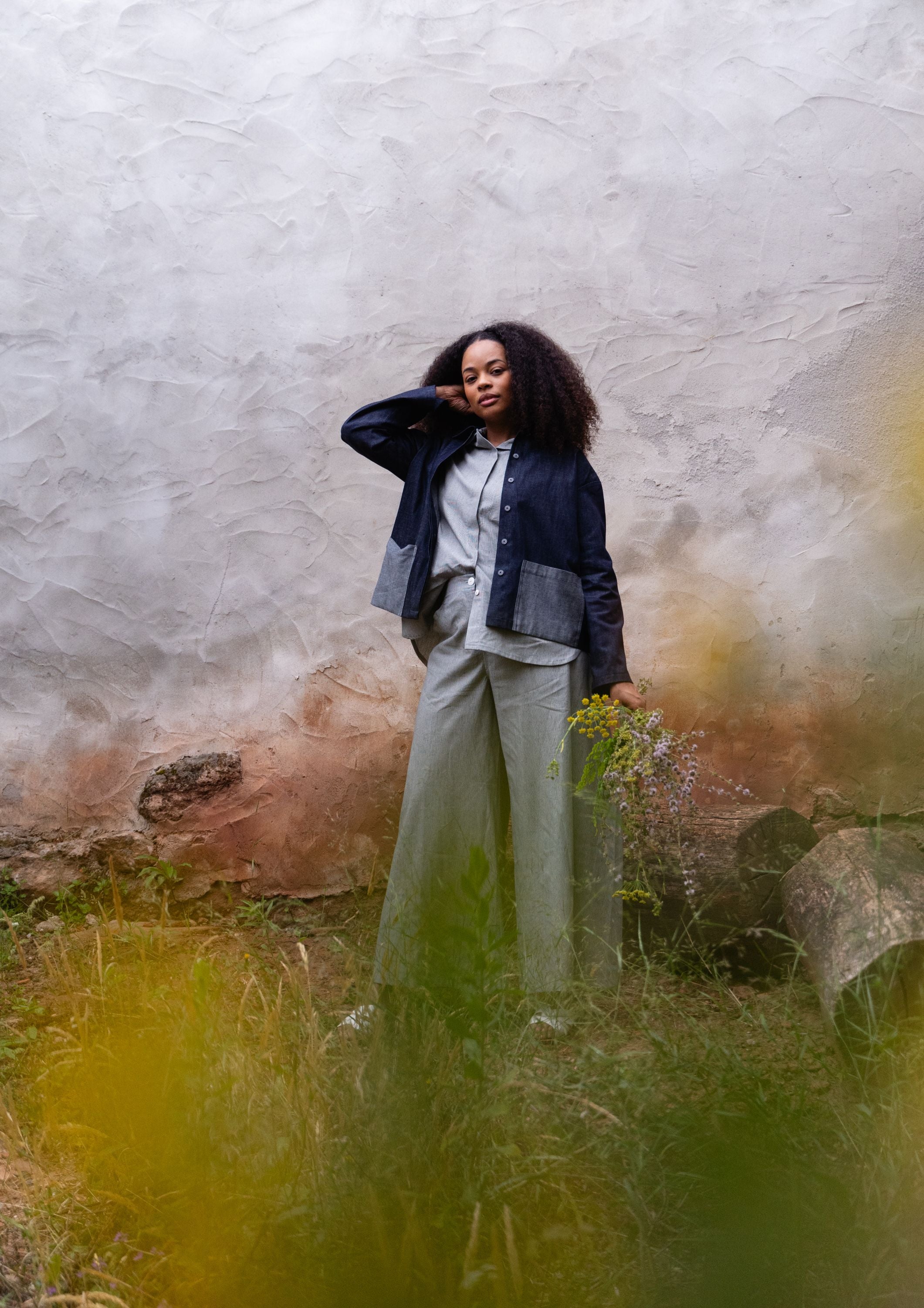 Denim Patchwork SHIRT JACKET