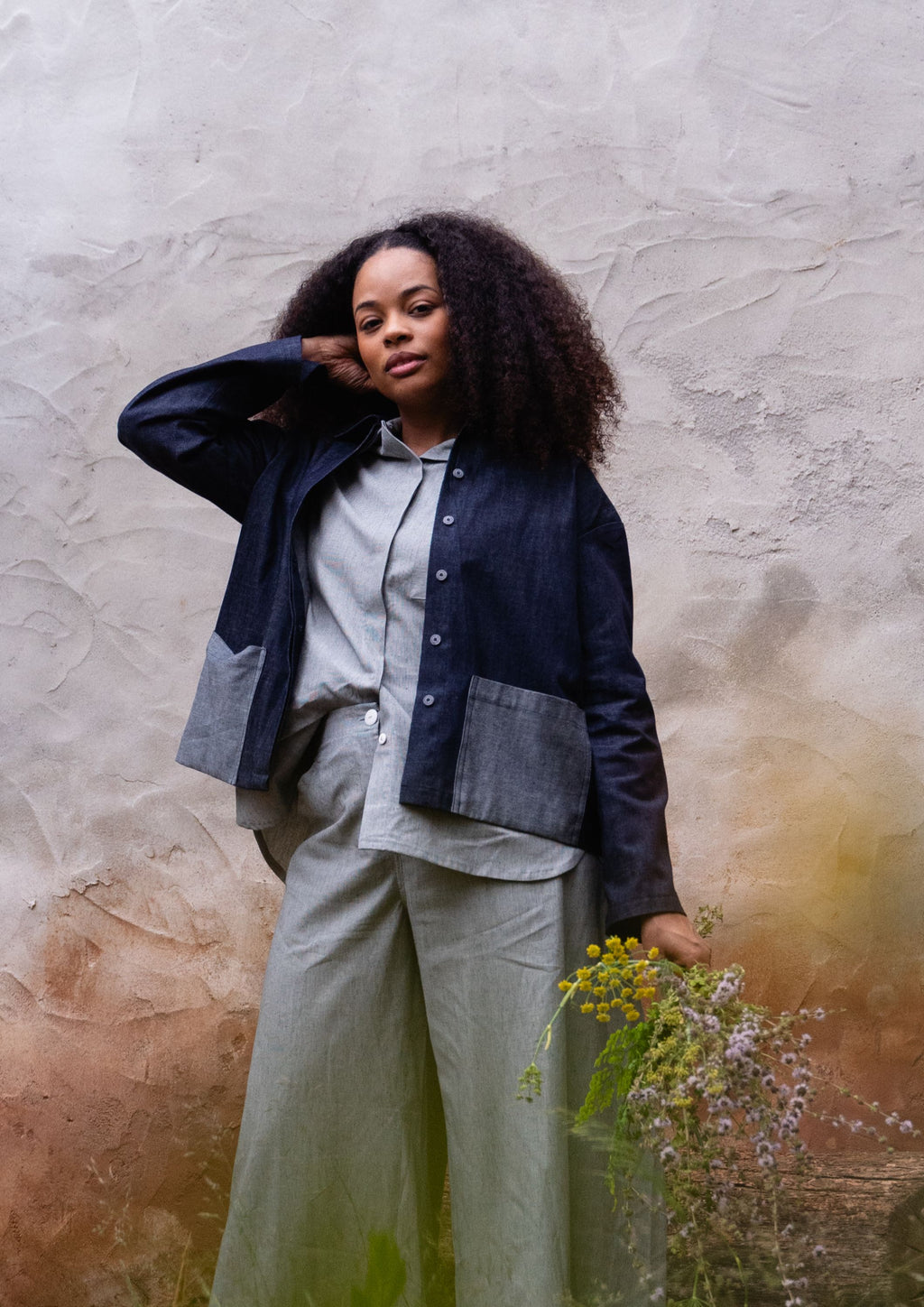 Denim Patchwork SHIRT JACKET