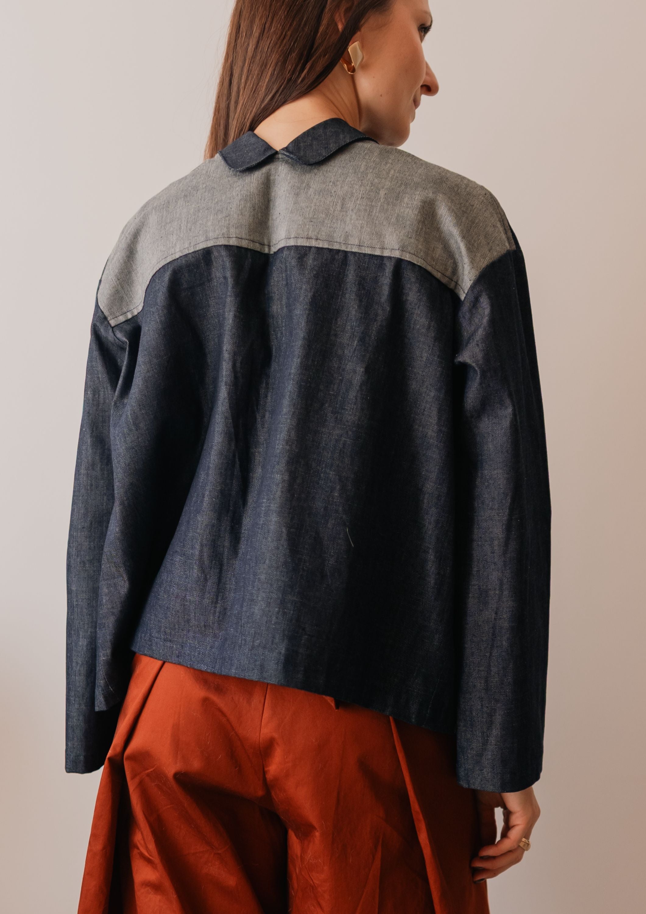 Denim Patchwork SHIRT JACKET