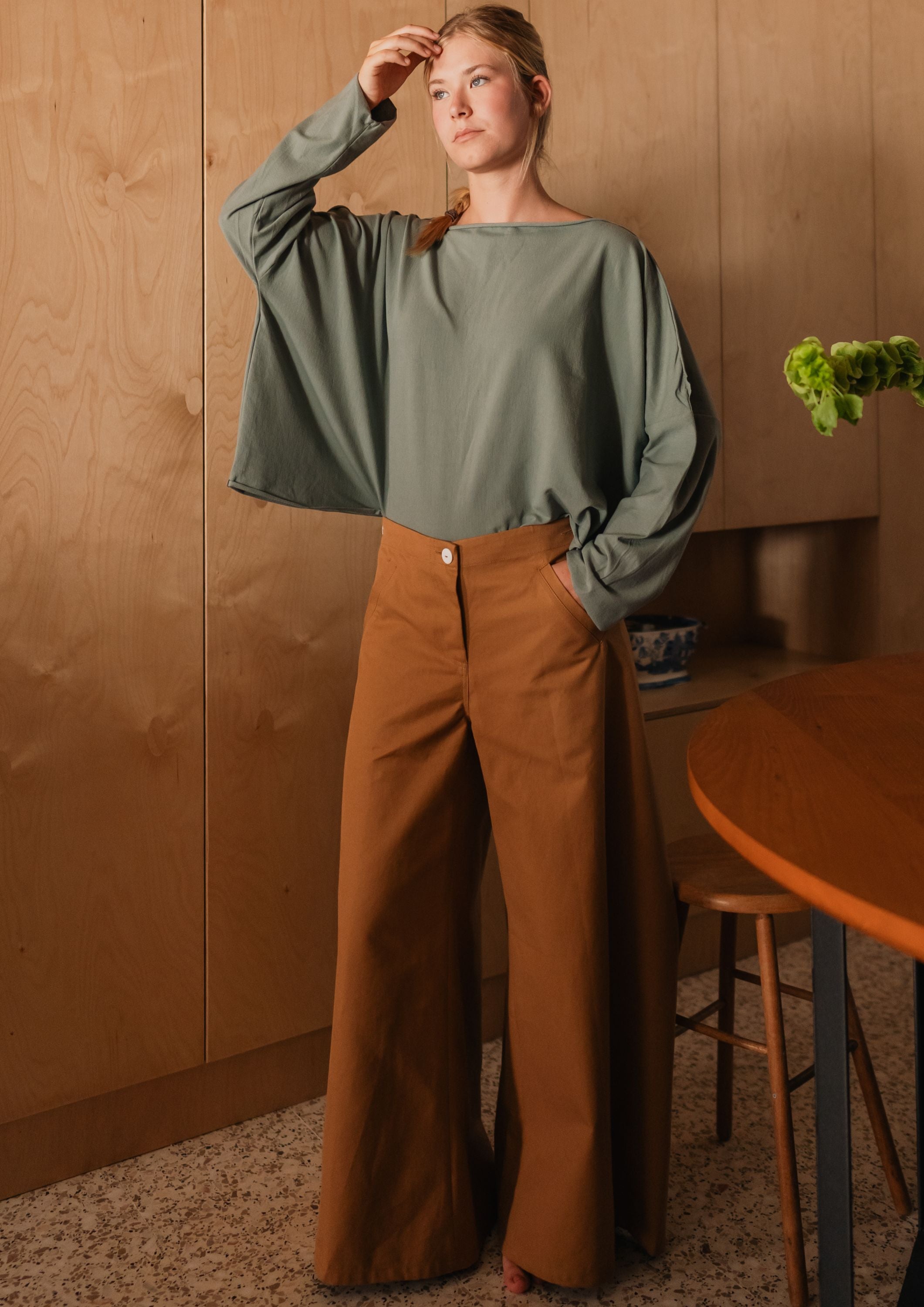 Caramel WIDE trousers