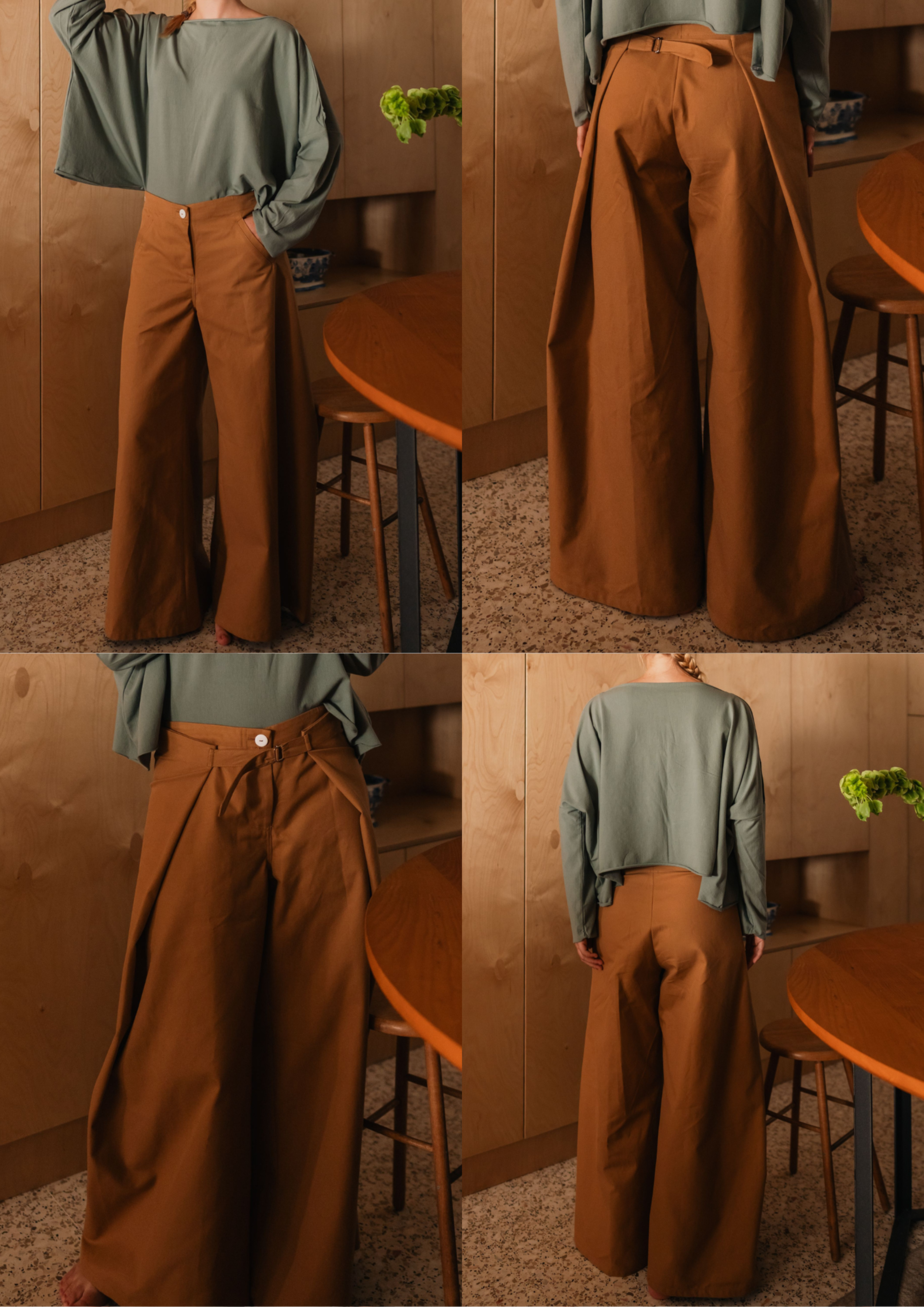 Caramel WIDE trousers