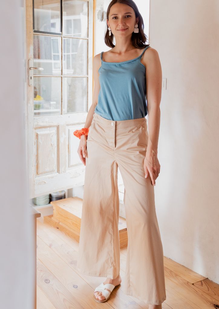 WIDE TROUSERS Cream